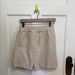 L’envers Women's Cream Textured Knit Shorts